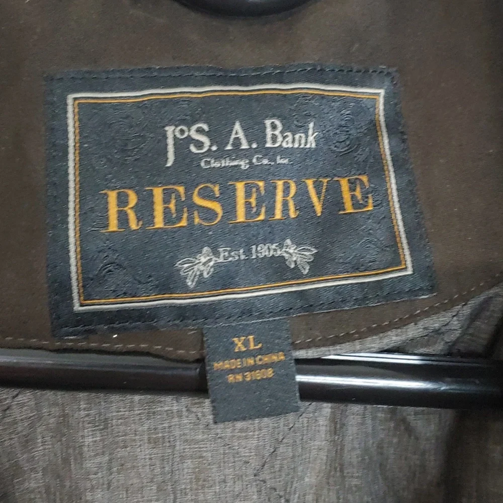 Jos. A. Bank Gray Reserve Coat Gray Wool Blend Layered Sport Men's Size XL